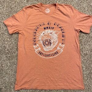 Doughnuts & Deadlifts Orange T-Shirt